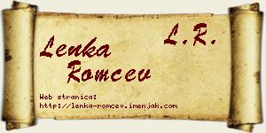 Lenka Romčev vizit kartica